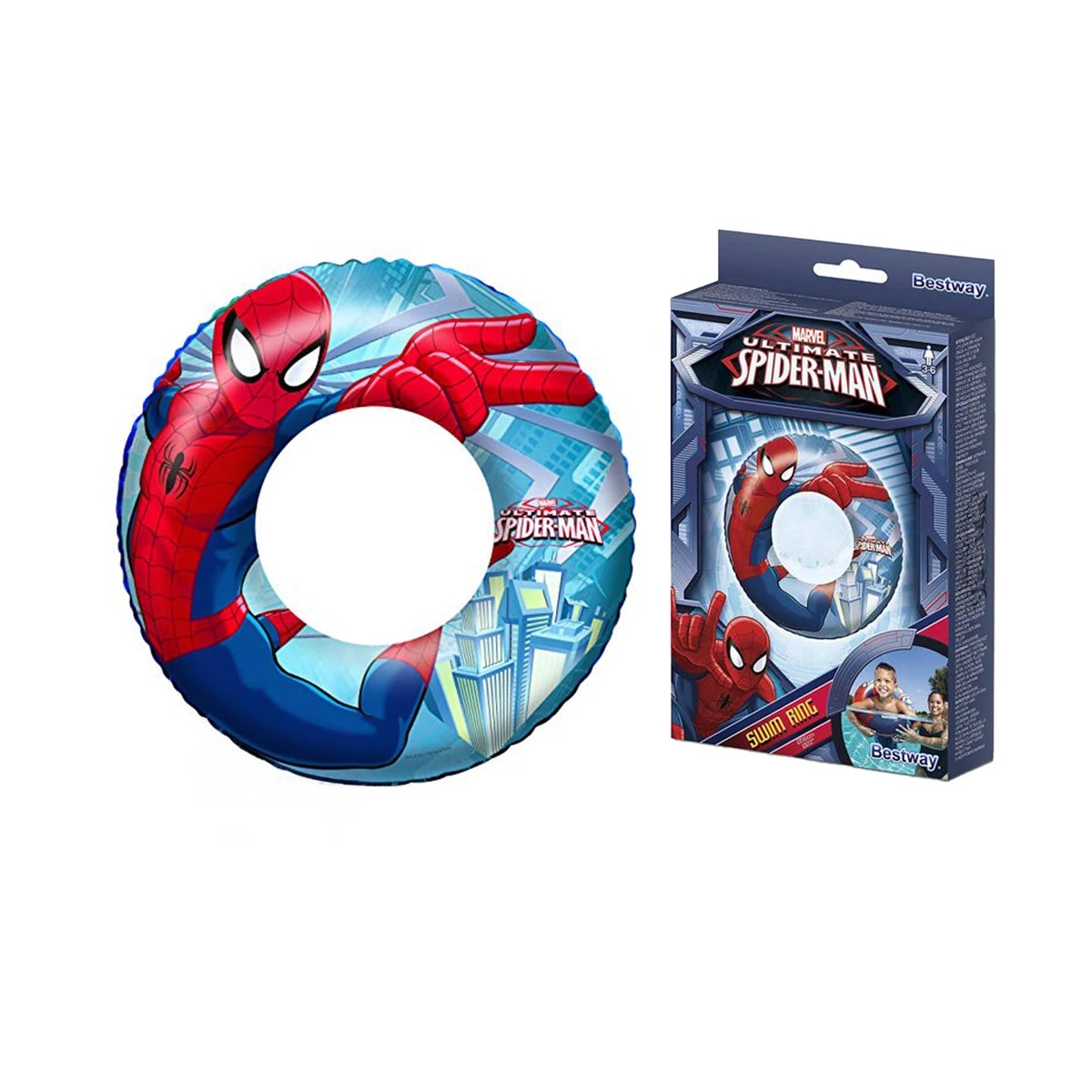 PACK3 FLOTADOR ARO PARA NINOS CON DISENO DE ARANA 56CM - 3