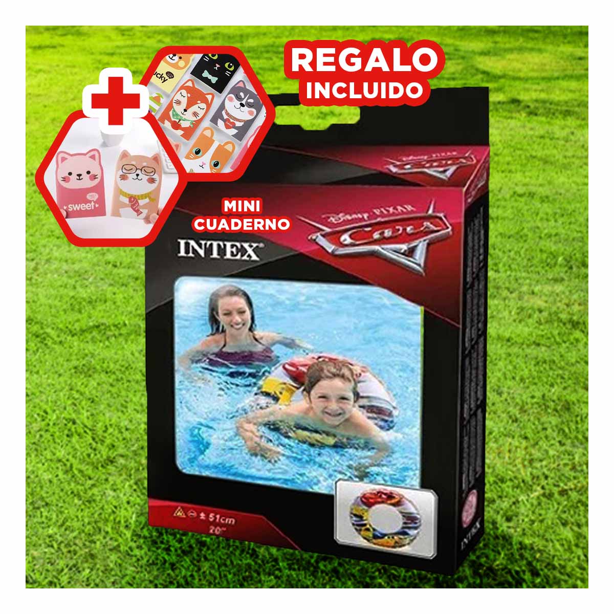 SALVAVIDAS VERSATIL DE 23X15CM CARRO Y+GIFT MINIAGENDA - 1