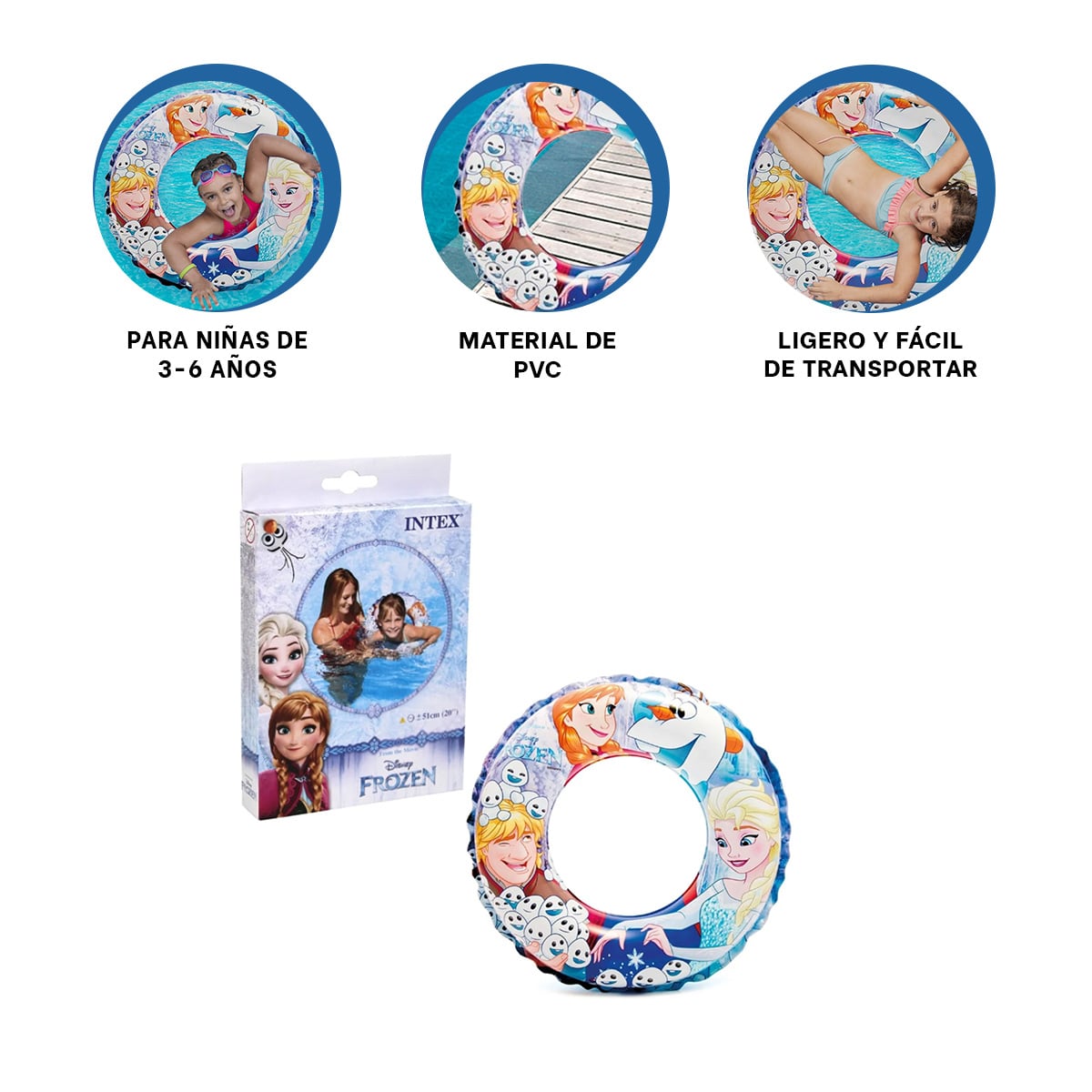PACK6 SALVAVIDAS VERSATIL DE PRINCESA Y+LIGAS DE REGALO - 3