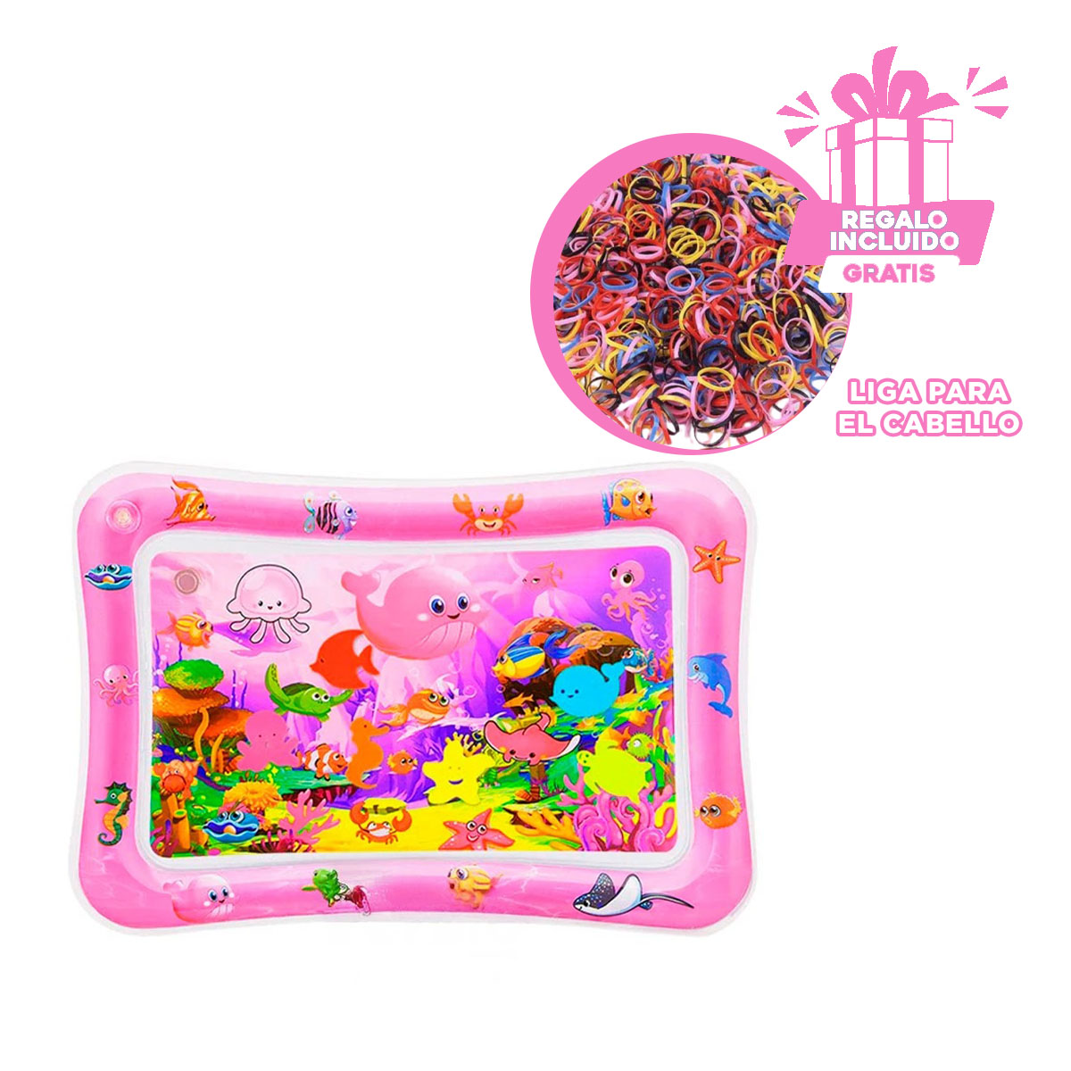PACK12 PLATAFORMA RETANGULAR EN ROSADO Y+LIGAS DE REGALO - 1