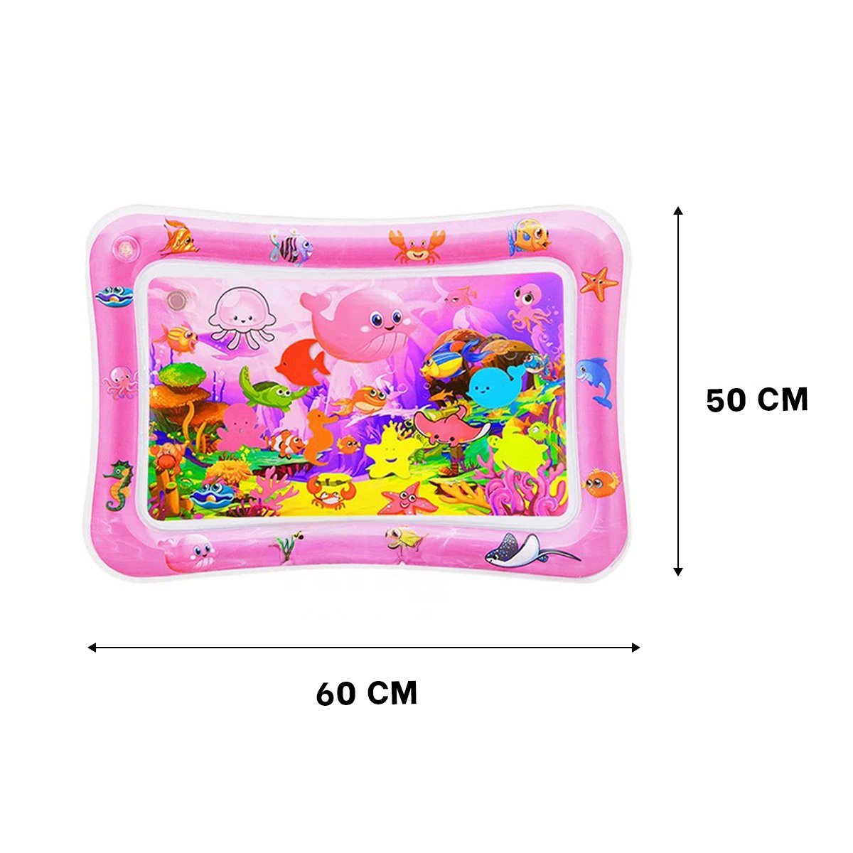 PACK4 ESPACIO INFLABLE CON AGUA PARA BEBES ROSADO ESTIMULACION TEMPRANA Y+PAPEL REGALO - 4