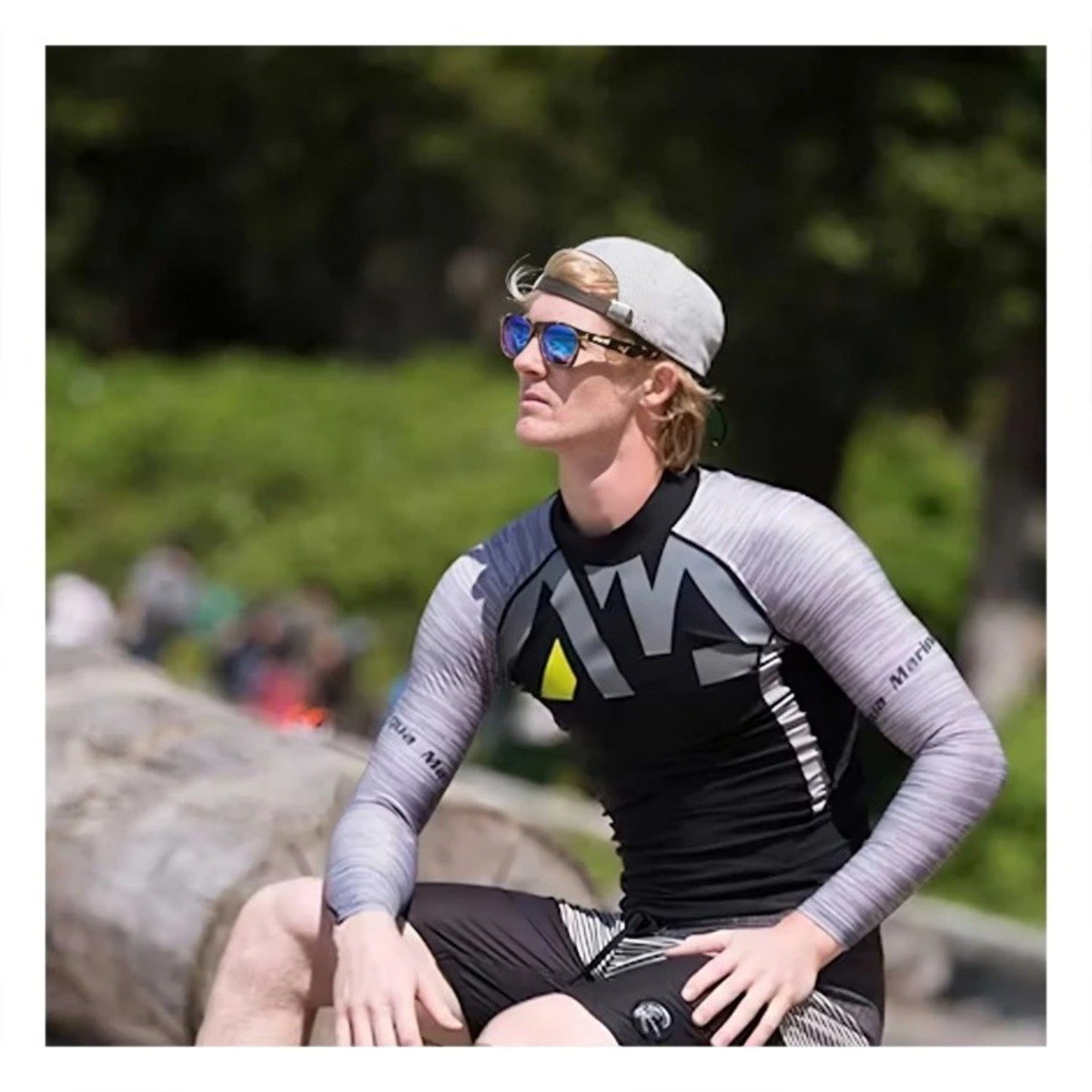 PACK2 ESTILO ELASTICO NAILON HOMBRE PLOMO NEGRO PARA PLAYA Y MAR TALLA L - 5