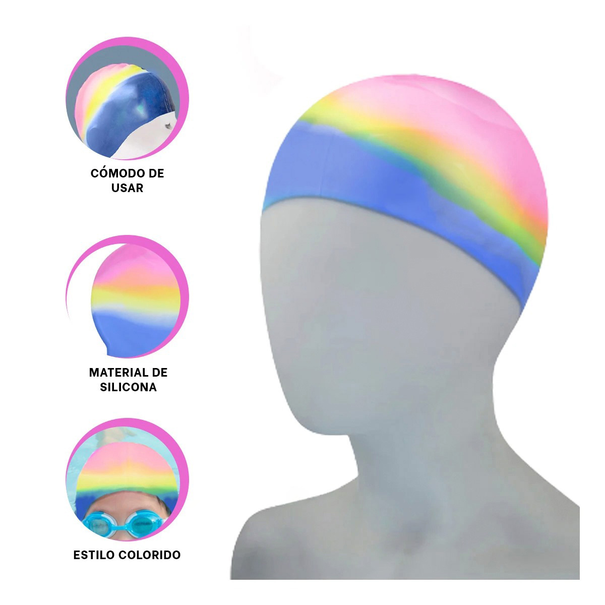 PACK6 PROTECTOR DE CABELLO ROSADO Y+LIGAS DE REGALO - 4