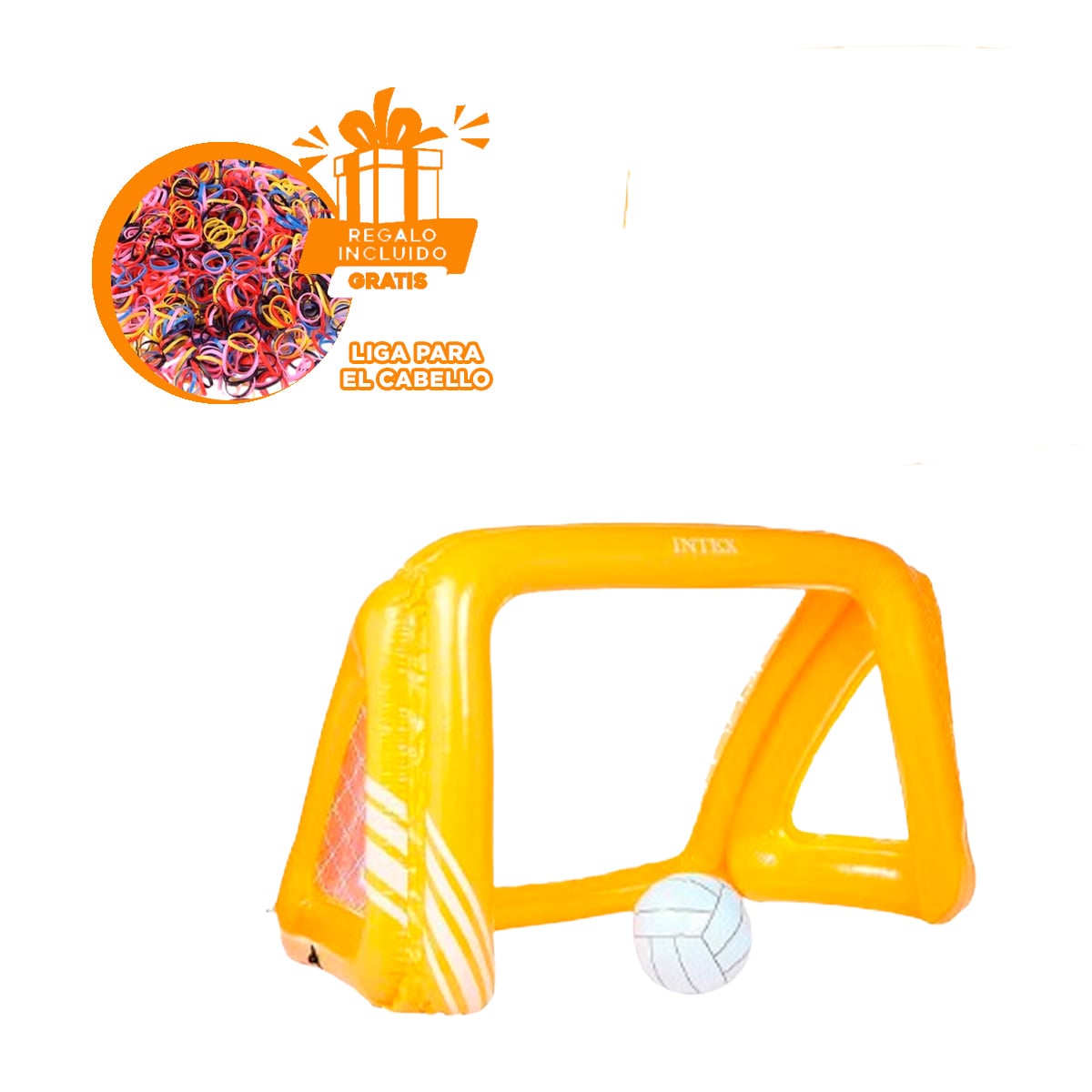 PACK3 PORTERIA COMODA PRACTICA EN NARANJA Y+LIGAS DE REGALO - 1