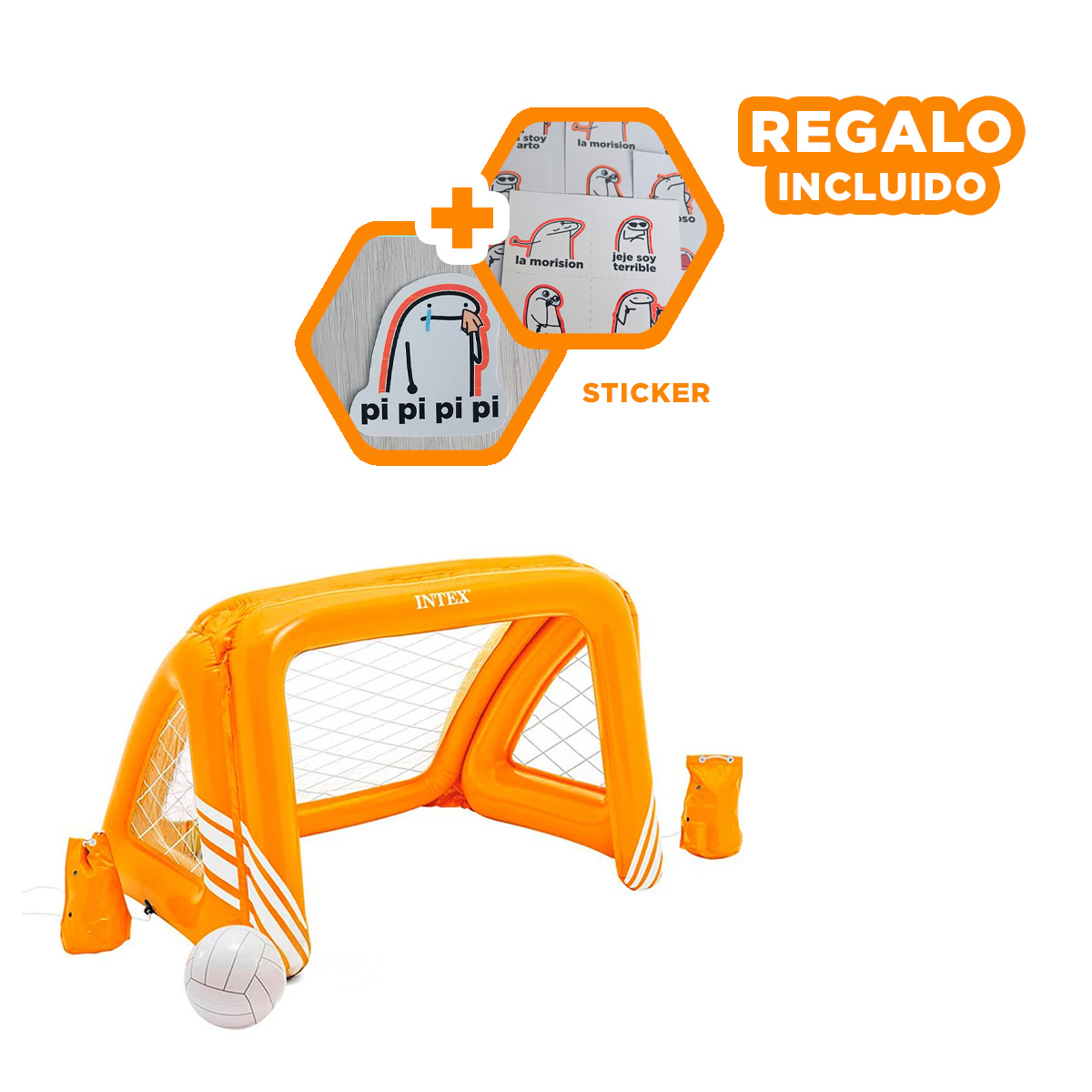 PACK5 ARCO DE INSTALACION FACIL EN NARANJA Y+REGALO STICKERS - 1