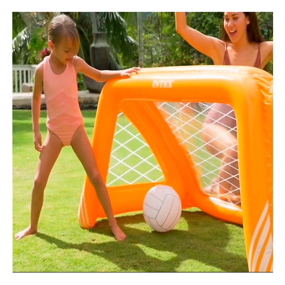 PACK4 PORTERIA INFLABLE DEPORTIVA PARA USO RECREATIVO EN PATIO Y+PAPEL REGALO - 2