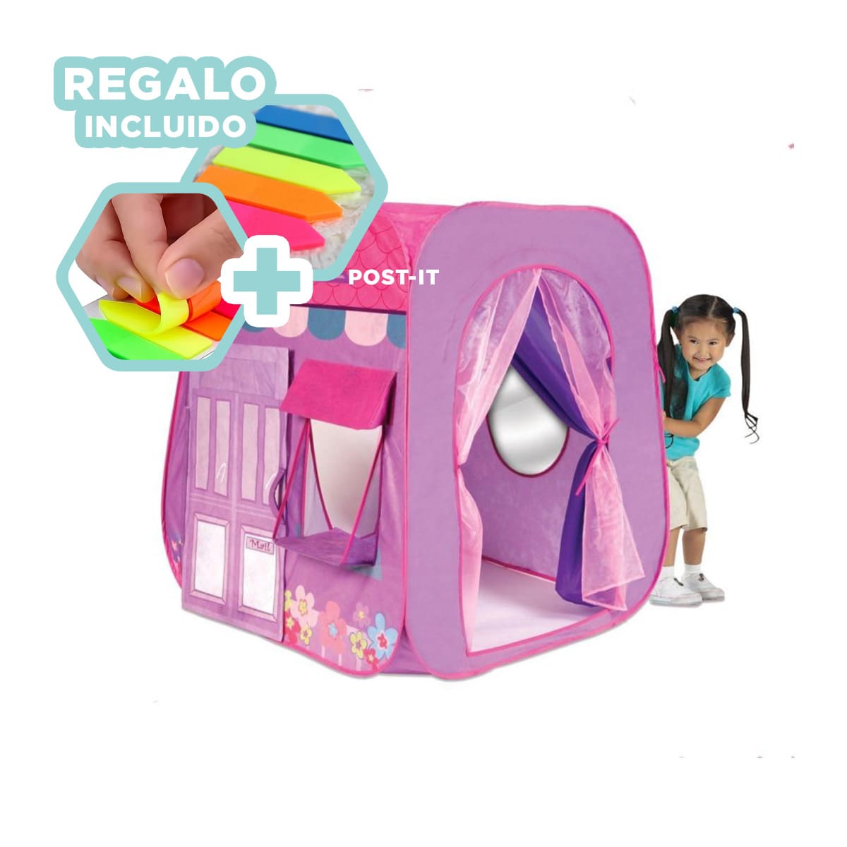 PACK2 BOUTIQUE INFANTIL EN LILA Y+BANDERITAS ADHESIVAS - 1