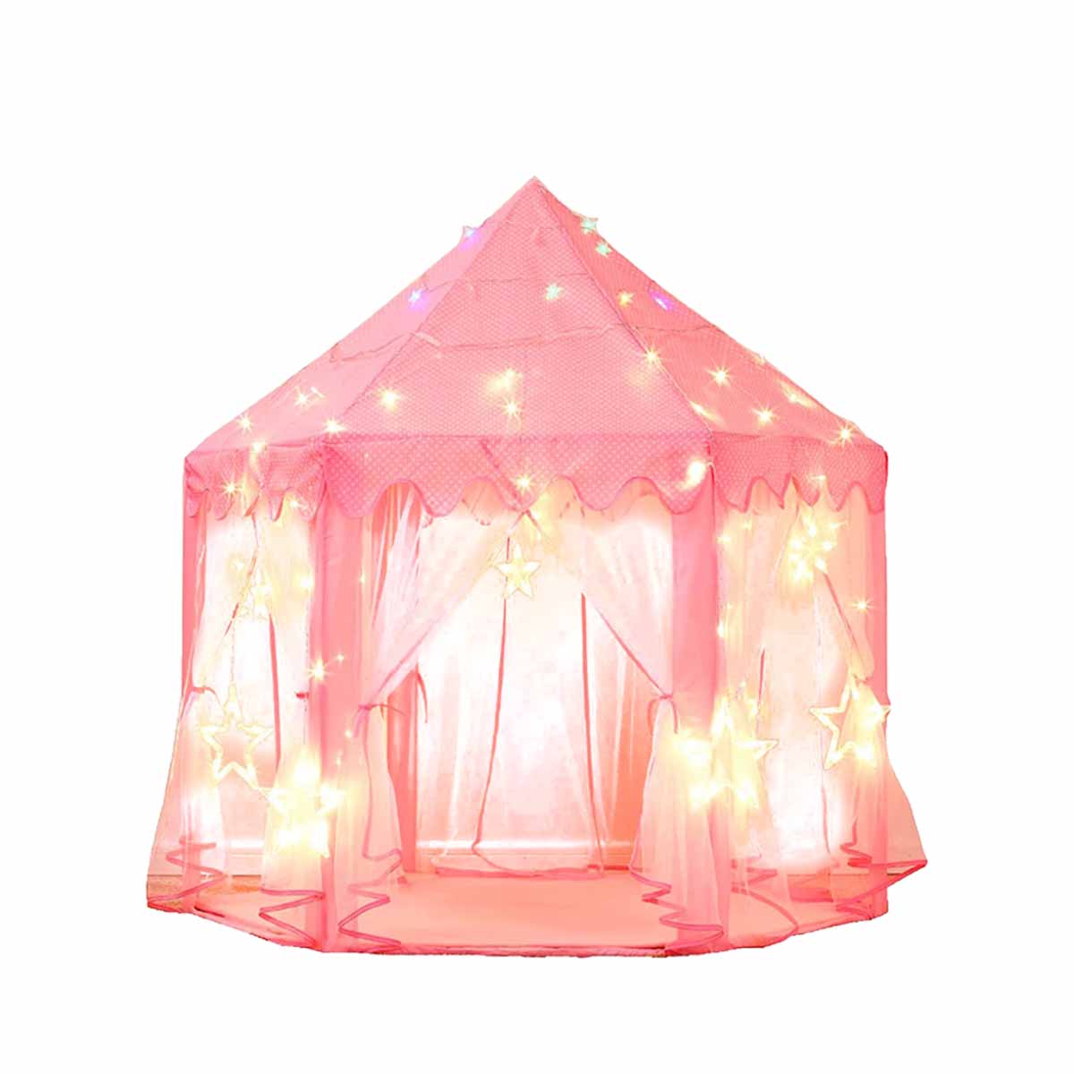 PACK3 CARPA PARA NIÑA EN ROSADO CON LUCES Y+PAPEL DE REGALO - 2