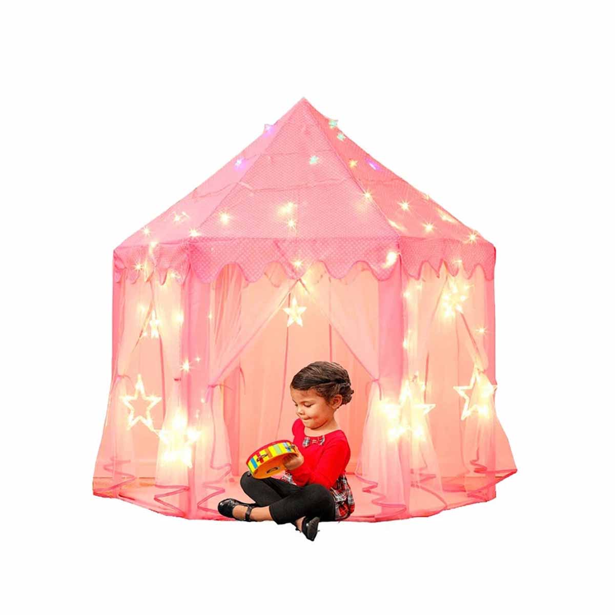 PACK3 CARPA PARA NIÑA EN ROSADO CON LUCES Y+PAPEL DE REGALO - 4