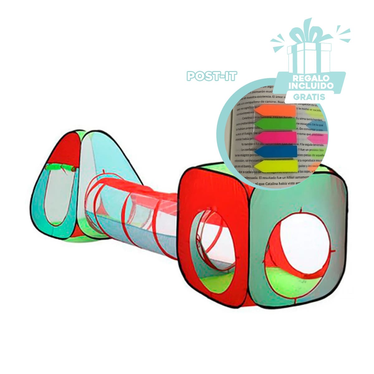 PACK3 CARPA LIGERA DE MULTICOLOR Y+BANDERITAS ADHESIVAS - 1