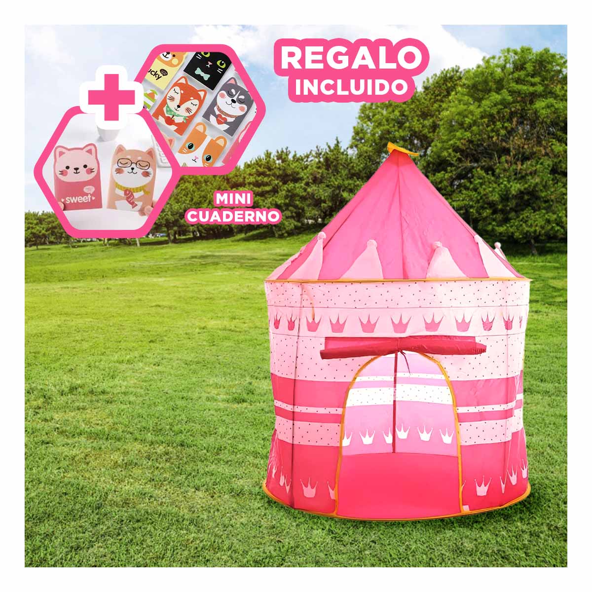 PACK3 CARPA 105X135CM LAVABLE EN ROSADO Y+REGALO AGENDITA - 1