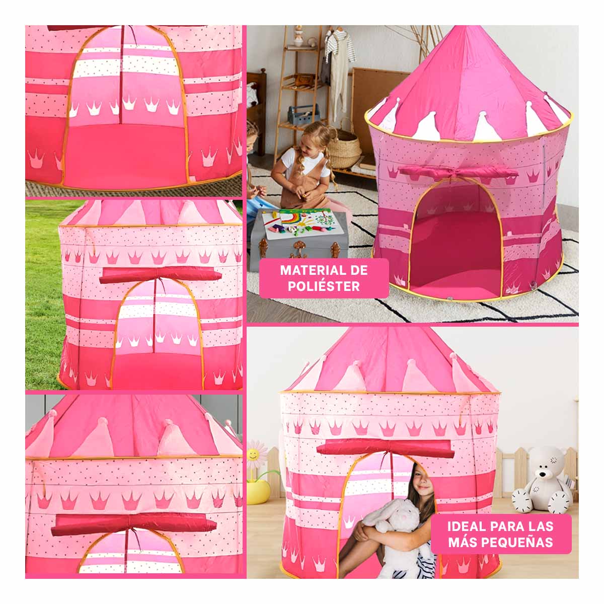 PACK5 CARPA DE JUEGO PARA NIÑA 105X135CM Y+PAPEL DE REGALO - 2
