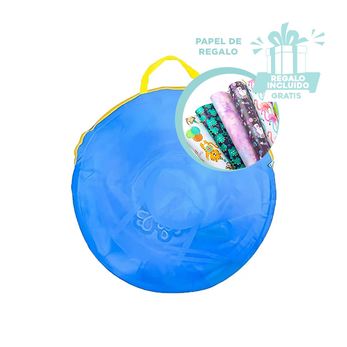 PACK2 CARPA LIGERA DE COLOR CELESTE Y+BANDERITAS ADHESIVAS - 1