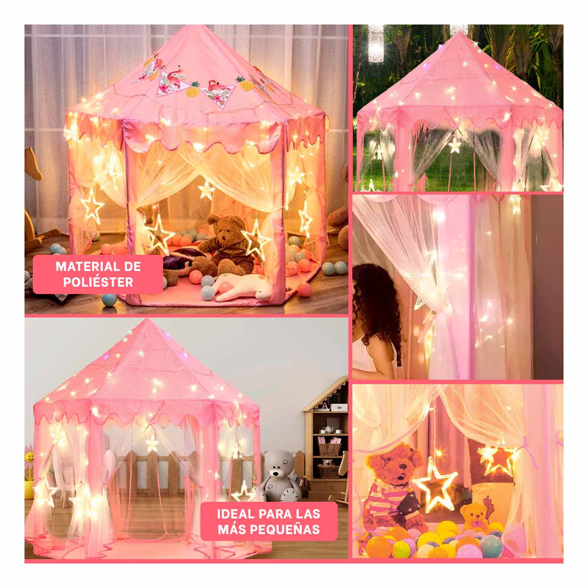 PACK2 CARPA LAVABLE DE NIÑA CON LUCES Y+REGALO AGENDITA - 4