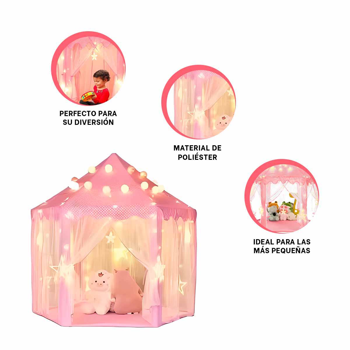 PACK4 CARPA LAVABLE DE NIÑA CON LUCES Y+REGALO AGENDITA - 2
