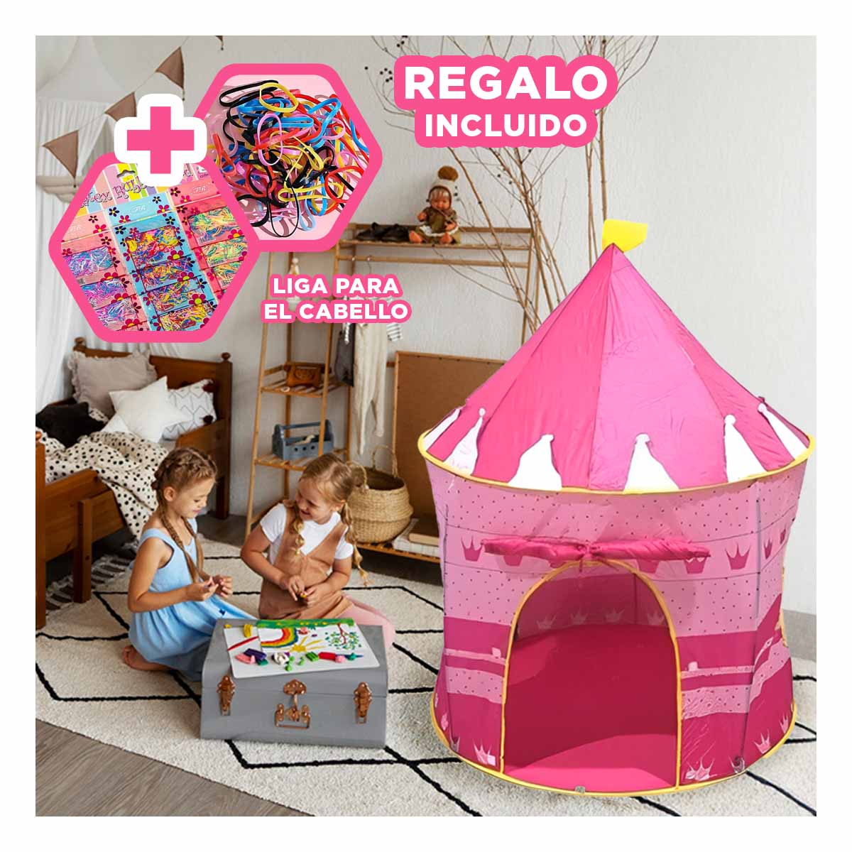 PACK4 CASITA DE CAMPO DE 105X135CM Y+LIGAS DE REGALO - 1