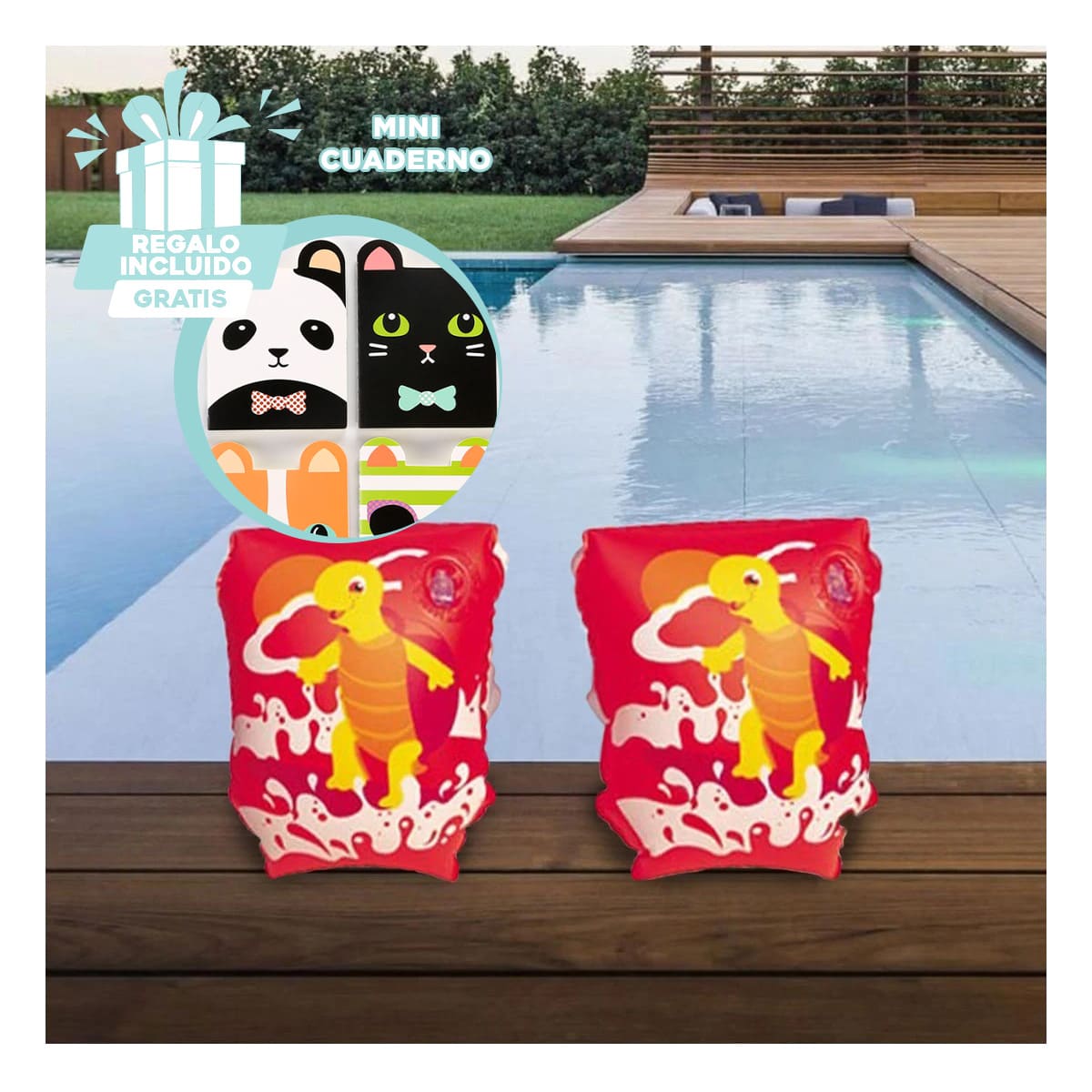 PACK5 BRAZO PRACTICO DE USAR EN ROJO Y+REGALO AGENDITA - 1