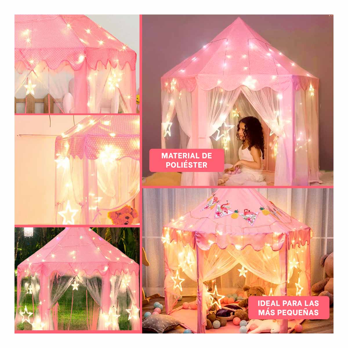 PACK4 CASITA DE CAMPO ELEGANTE CON LUCES Y+LIGAS DE REGALO - 4