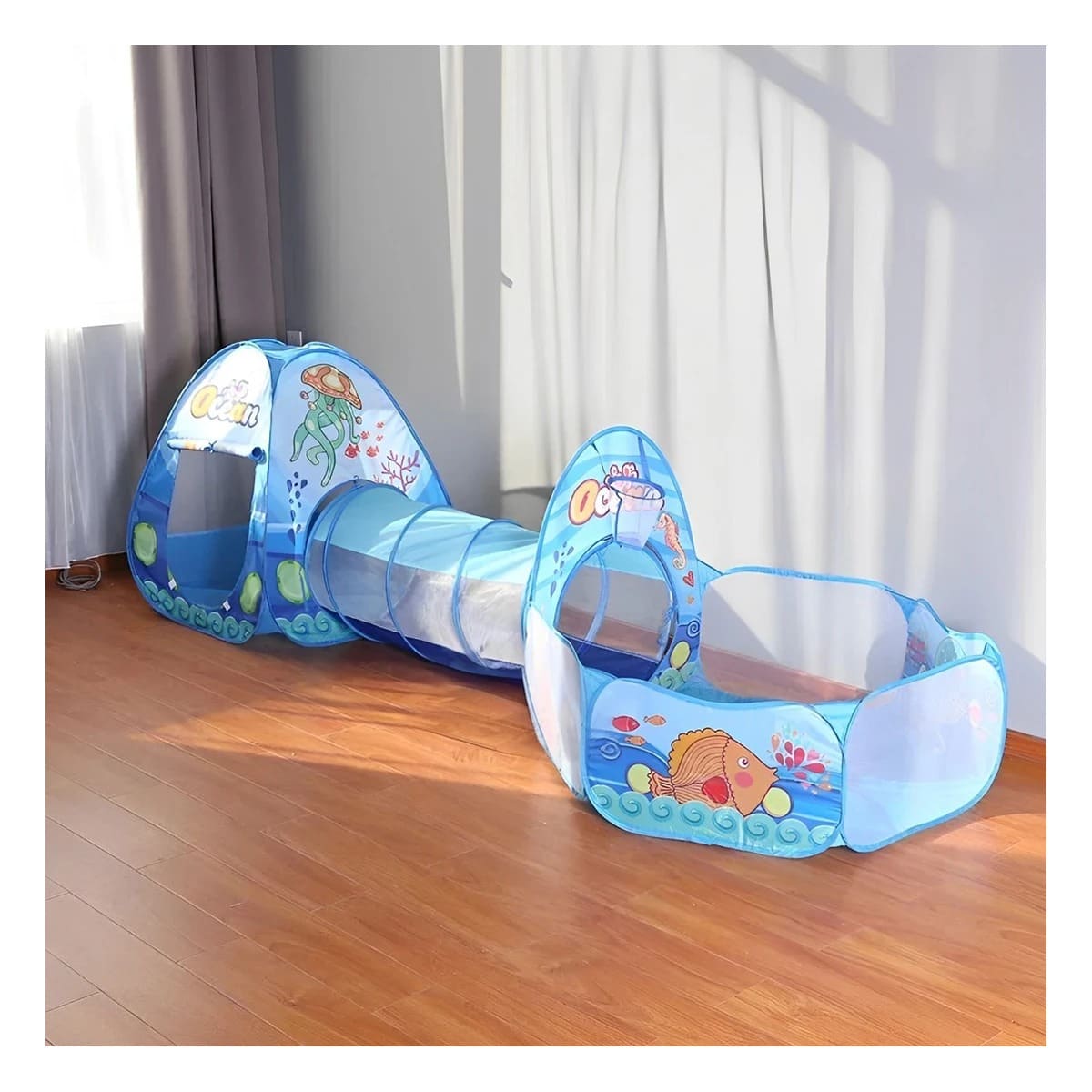 PACK3 CARPA CON TUNEL COLOR CELESTE Y+REGALO STICKERS - 4