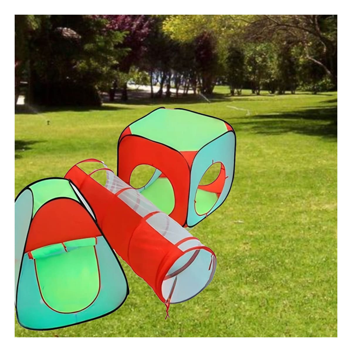 PACK3 CASITA PARA JUEGOS MULTICOLOR Y+LIGAS DE REGALO - 4