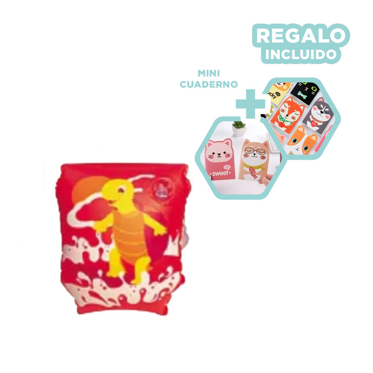 PACK6 BRAZO PRACTICO DE USAR EN ROJO Y+REGALO AGENDITA - 1