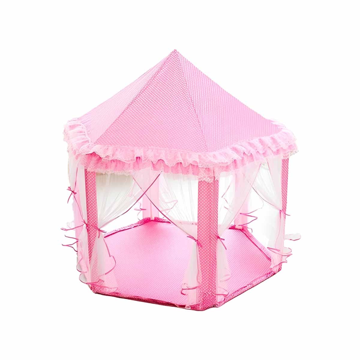 PACK3 CARPA MOVIL 140X135CM PARA NIÑA EN COLOR ROSADO DE TUL - 4