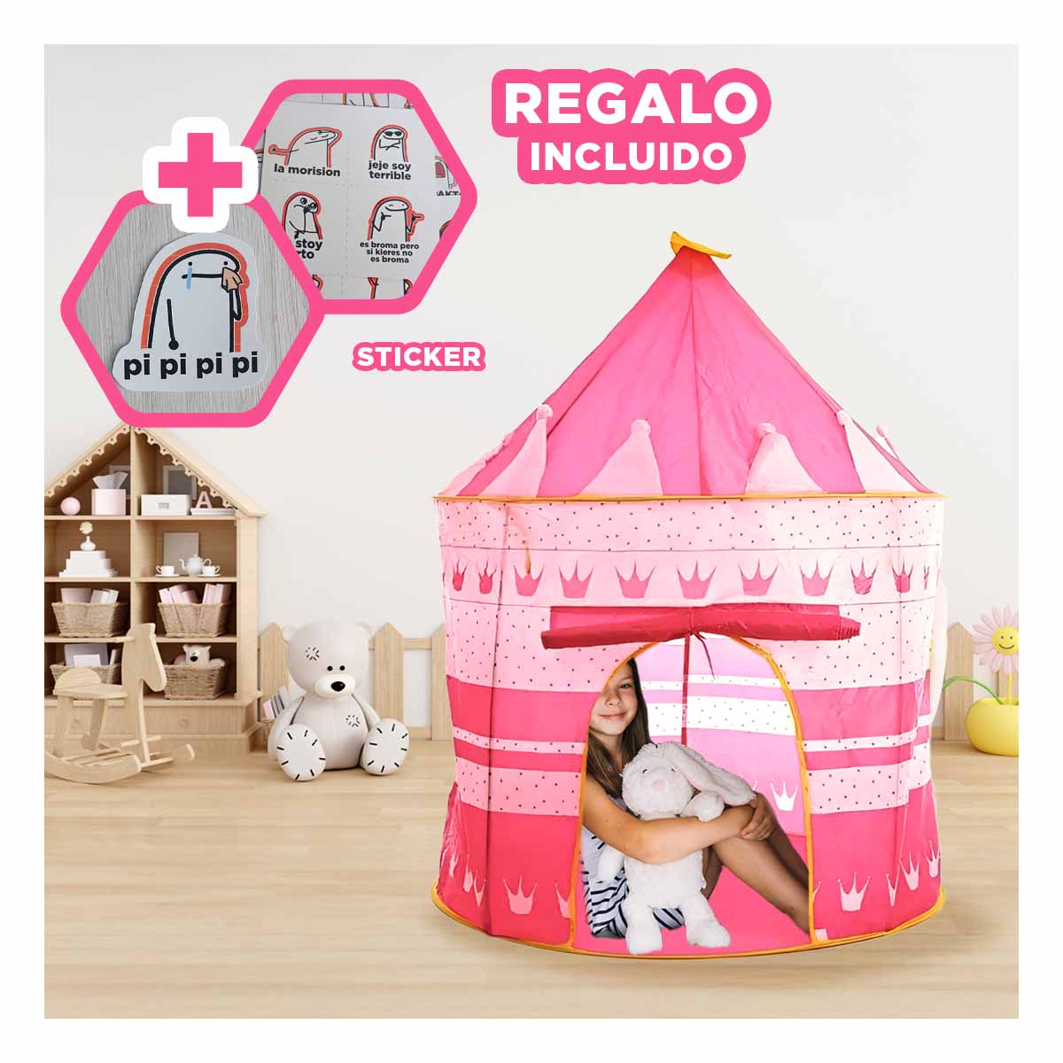 PACK3 CARPA LINDO 105X135CM DE INFANTE Y+REGALO STICKERS - 1