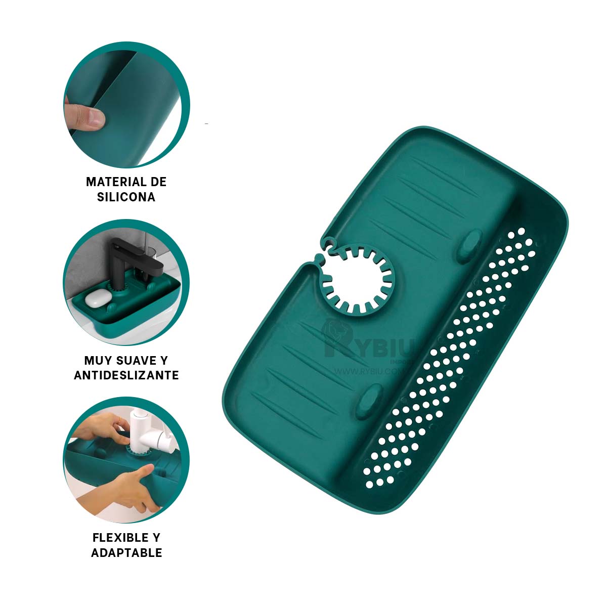 ESCURREPLATOS DURADERO EN COLOR VERDE Y+BANDERITAS ADHESIVAS - 3