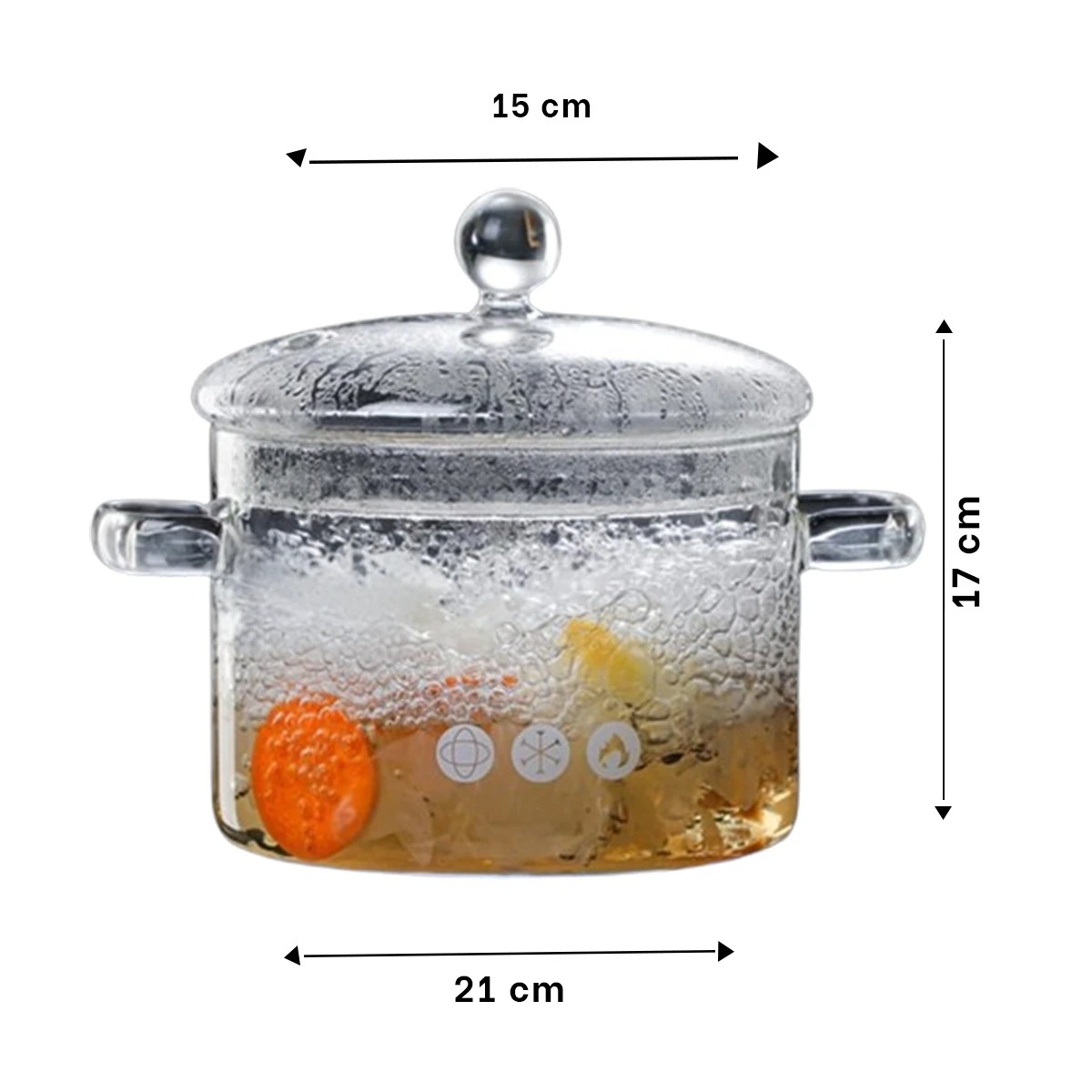 PACK2 OLLA PARA SOPA 1500ML Y+BANDERITAS ADHESIVAS - 5