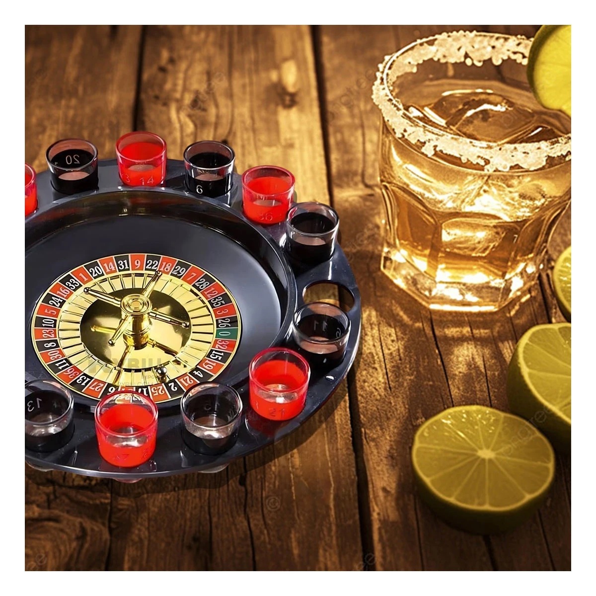 PACK2 RULETA SHOT PARA BEBIDAS MULTICOLOR Y+PAPEL DE REGALO - 4