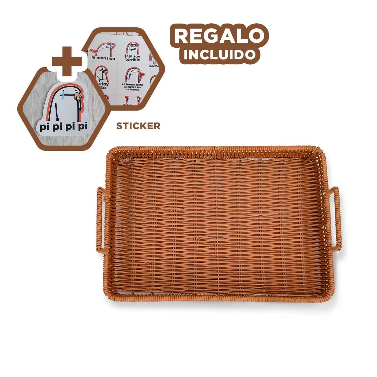 PACK3 CHAROLA PARA TOALLAS RECTANGULAR Y ASAS TEJIDAS - 1