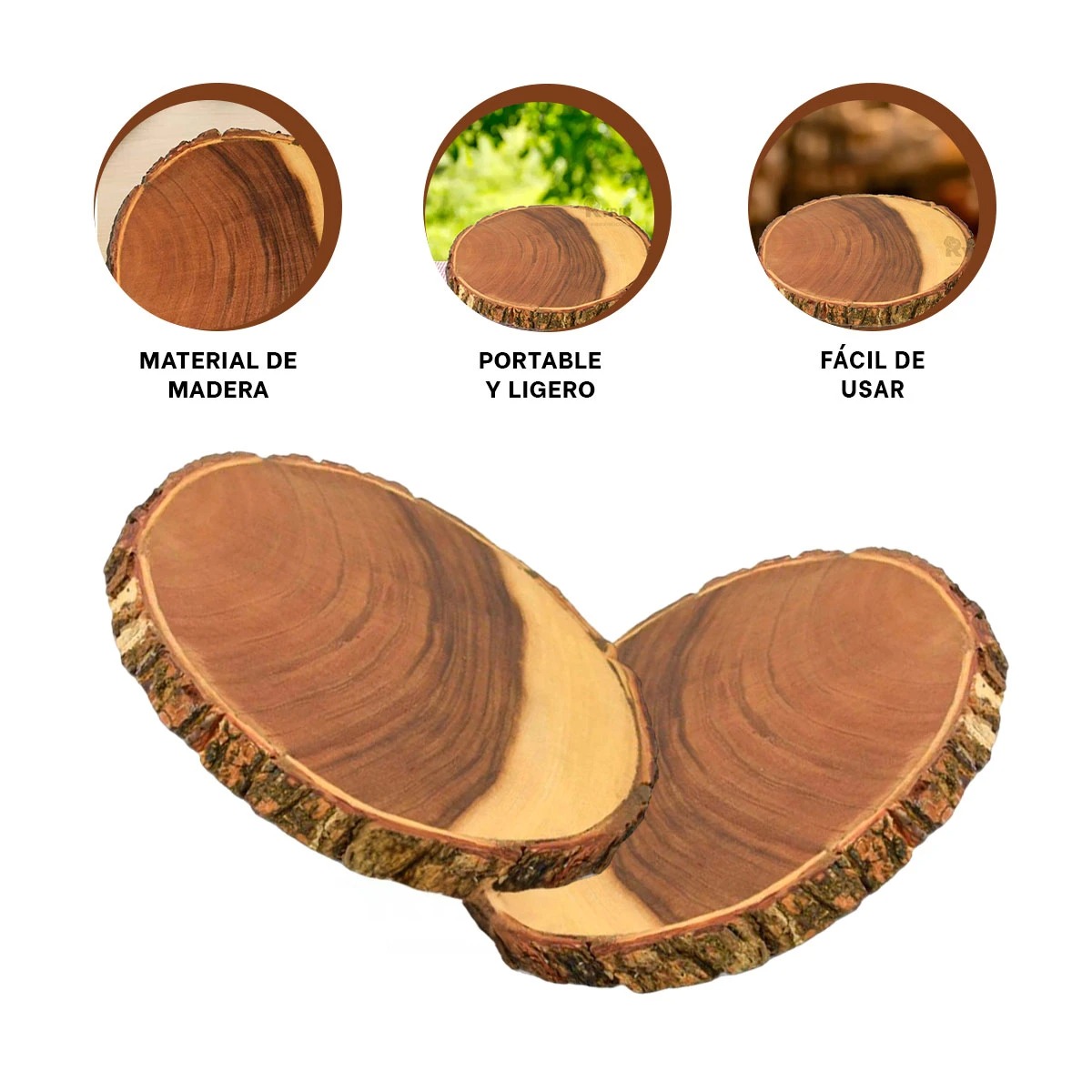CHAROLA ERGONOMICA DE MADERA 17.8CM Y+REGALO STICKERS - 2