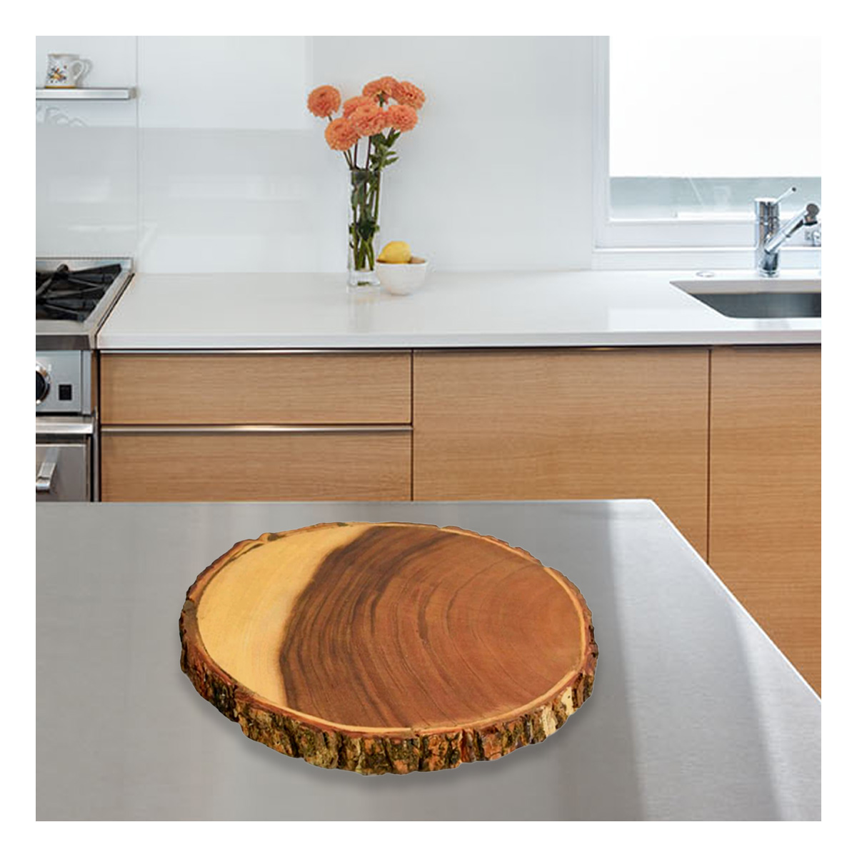 PACK3 CONTENEDOR DE FRUTAS MADERA 17.8CM Y+LIGAS DE REGALO - 2
