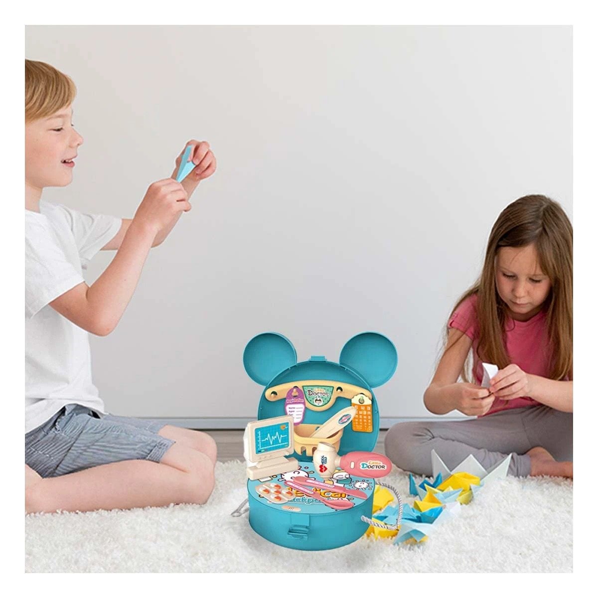 JUEGO DE DOCTOR PARA NIÑOS CON OREJITAS Y ACCESORIOS DE SIMULACION - 1