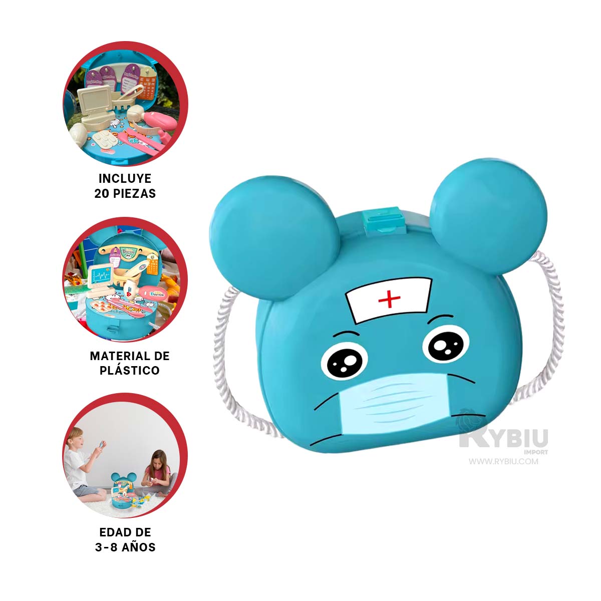 ESTUCHE PARA DIVERSION EN COLOR CELESTE Y+REGALO AGENDITA - 3