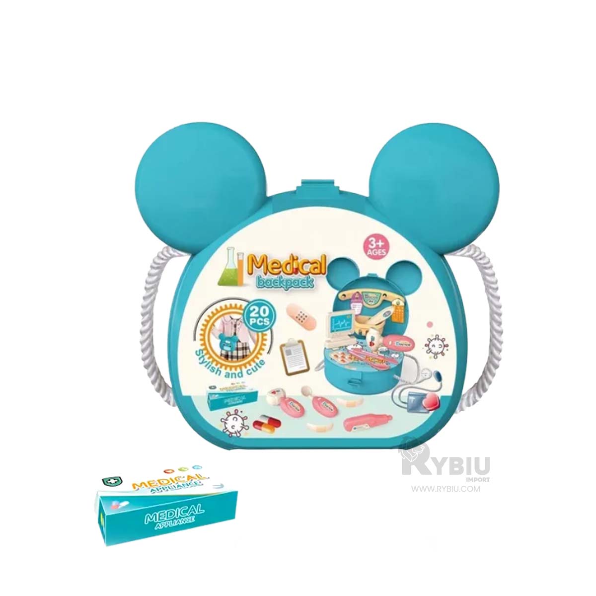 SET PARA RECREACION DE COLOR CELESTE Y+BANDERITAS ADHESIVAS - 2