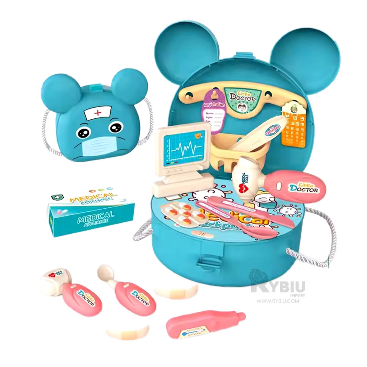 ESTUCHE BUENO Y DIVERTIDO EN COLOR CELESTE Y+GIFT MINIAGENDA - 4
