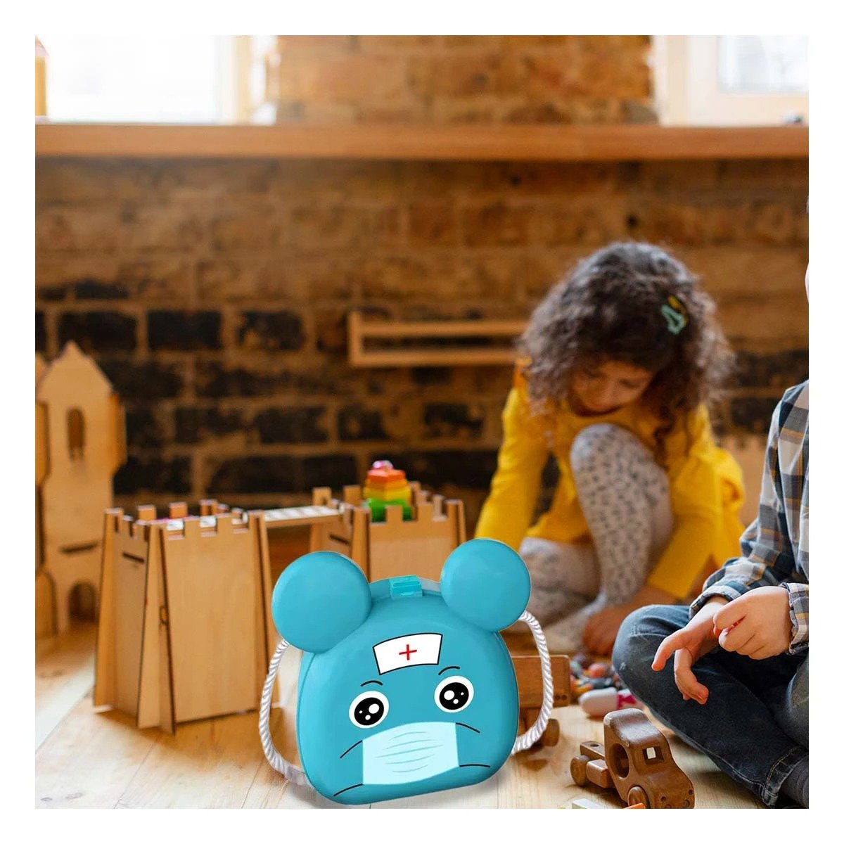 EQUIPO DE DOCTOR PARA NIÑOS CON OREJITAS Y ELEMENTOS DE JUEGO YSTICKY - 2