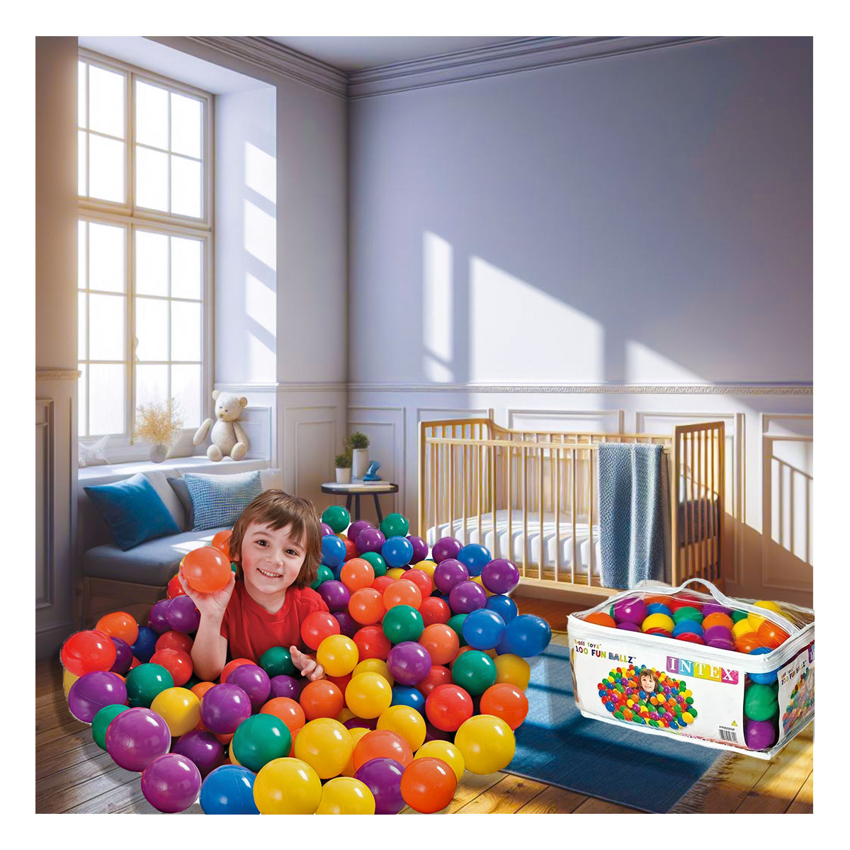 PACK5 SET DE PELOTAS VIBRANTES MULTICOLOR Y+PAPEL DE REGALO - 1