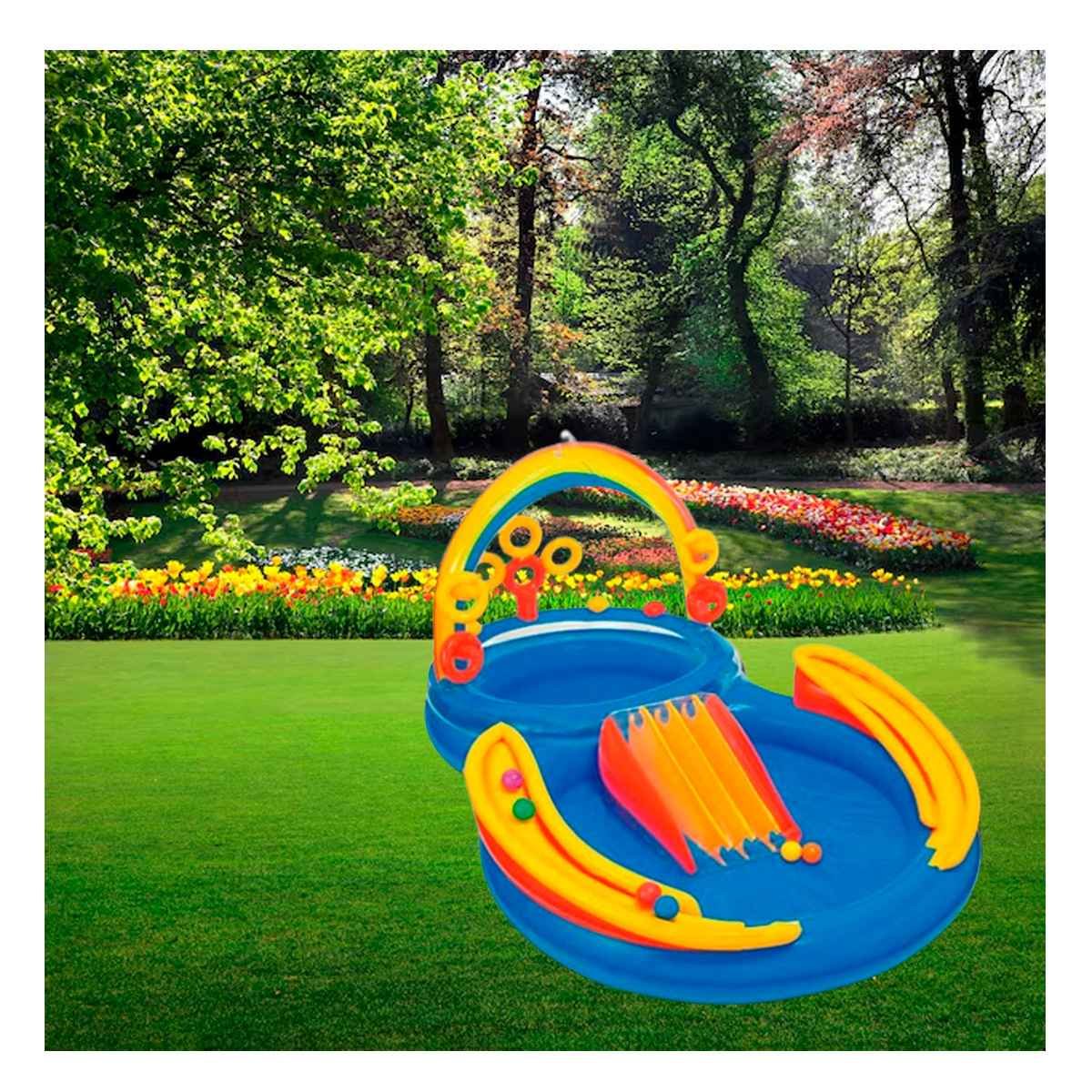 PACK2 ESPACIO RECREATIVO ARCOIRIS INFLABLE PARA NINOS PARA ACTIVIDADES Y+REGALO STICKER - 3