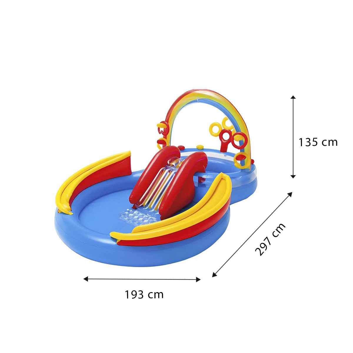 PACK2 INFLABLE ACUATICO EN MULTICOLOR Y+BANDERITAS ADHESIVAS - 5
