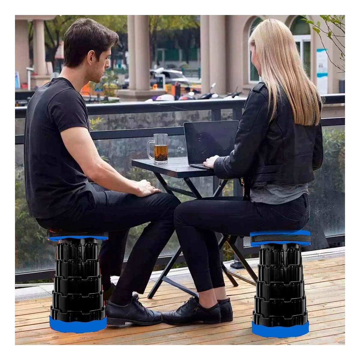 PACK2 SILLA LIGERA EN AZUL Y+BANDERITAS ADHESIVAS - 4