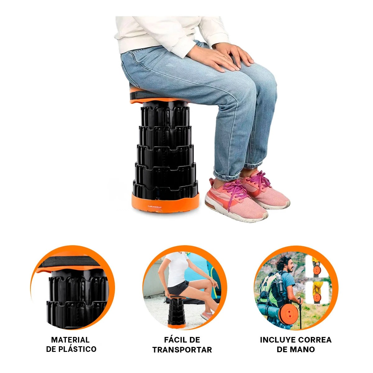 PACK5 ASIENTO CON PROTECCION EN NARANJA Y+LIGAS DE REGALO - 3