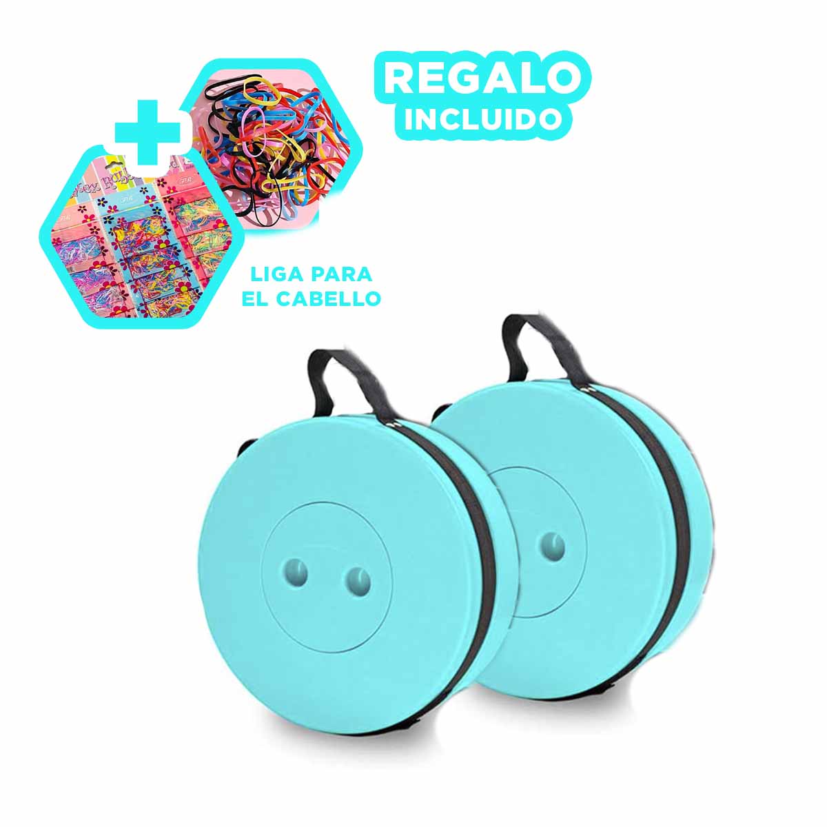 PACK4 ASIENTO CON PROTECCION EN TURQUEZA Y+LIGAS DE REGALO - 1