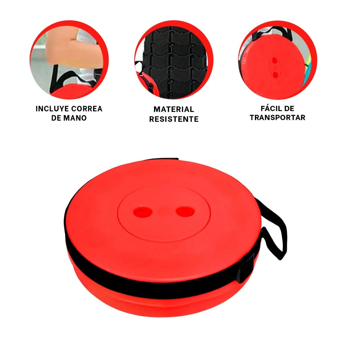 PACK3 ASIENTO FLEXIBLE CAMPAMENTO DE ROJO Y+REGALO STICKERS - 3