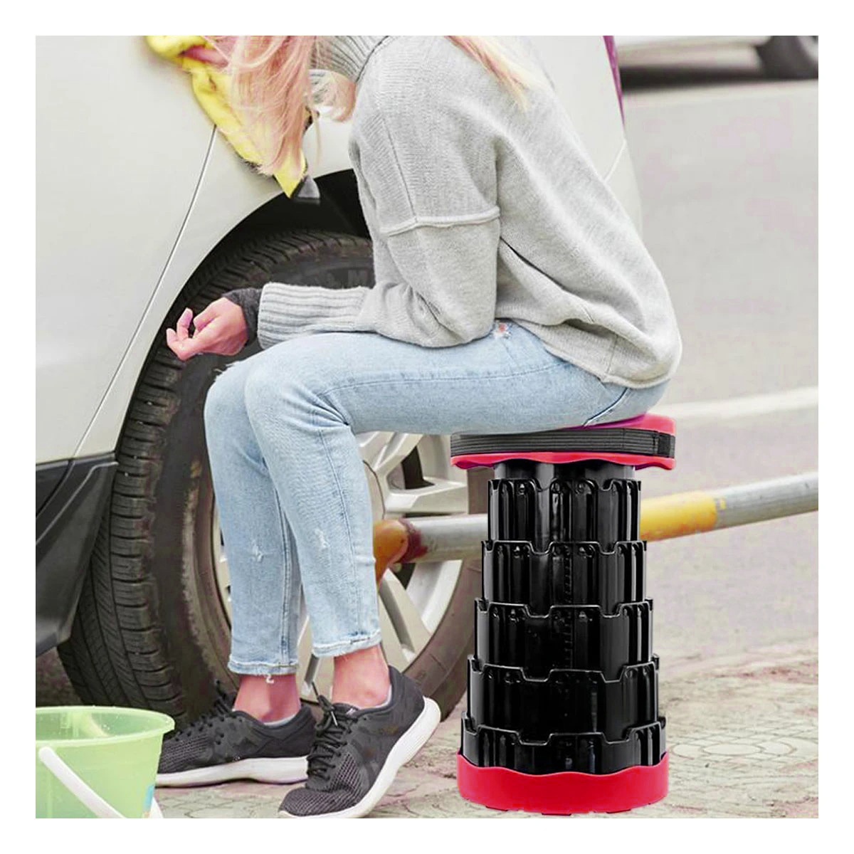 PACK3 ASIENTO TRANSPORTABLE EN ROJO Y+PAPEL DE REGALO - 1