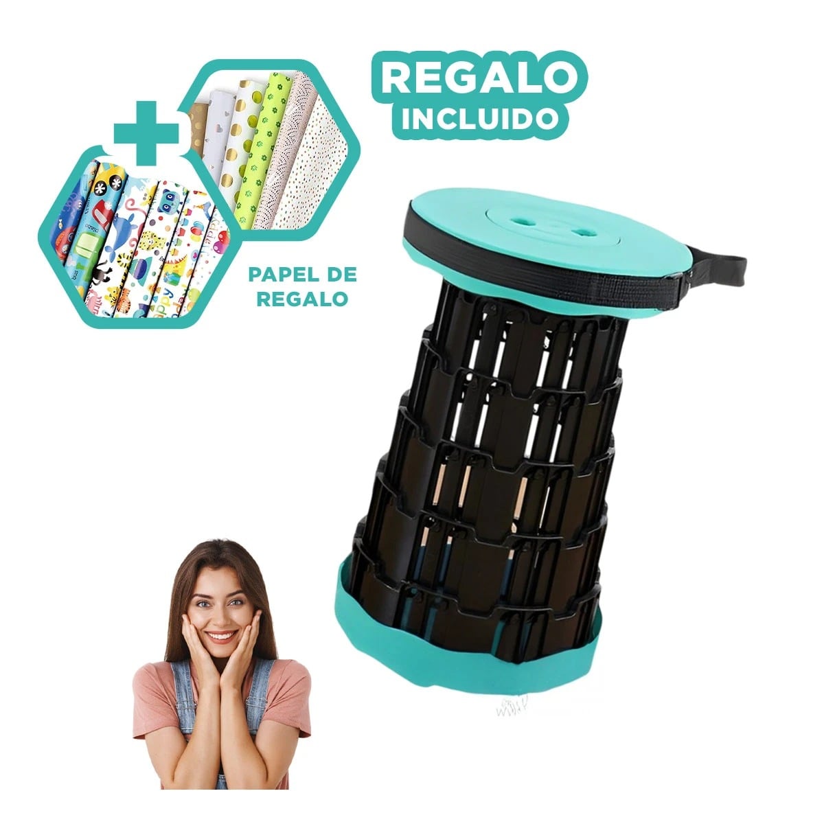 PACK9 BANCO PARA ABUELOS CON VERDE Y+PAPEL DE REGALO - 1