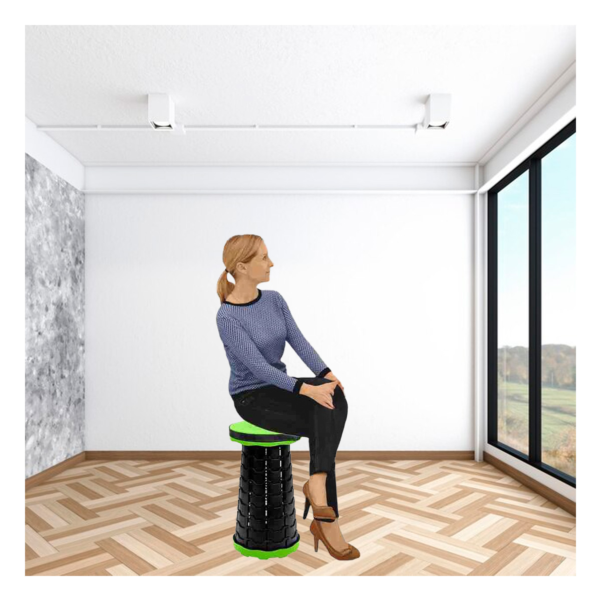 PACK12 SILLA PLEGABLE CON SEGURO EN VERDE Y+REGALO AGENDITA - 2