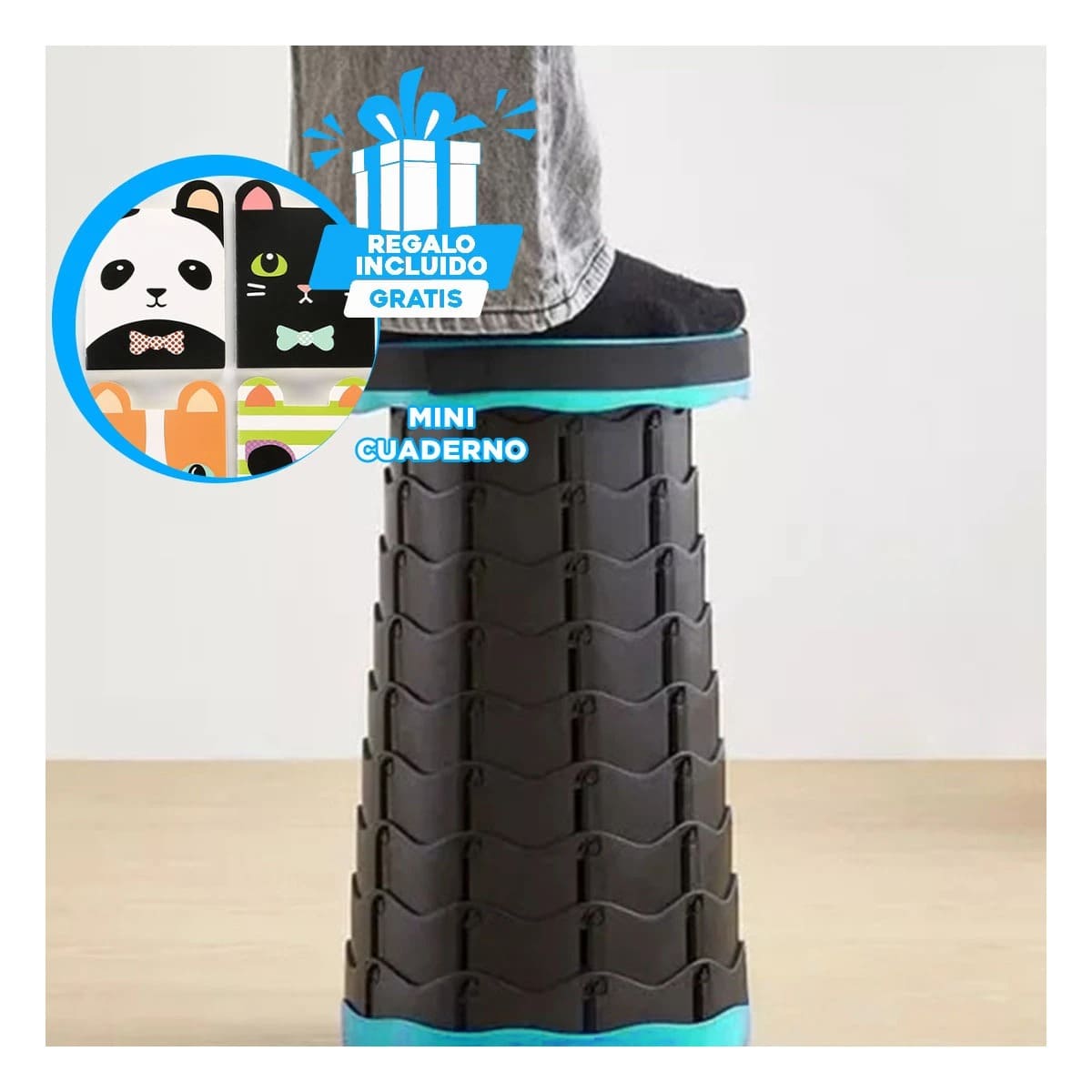 PACK2 SILLA COMPACTA EN TONO TURQUEZA Y+REGALO AGENDITA - 1