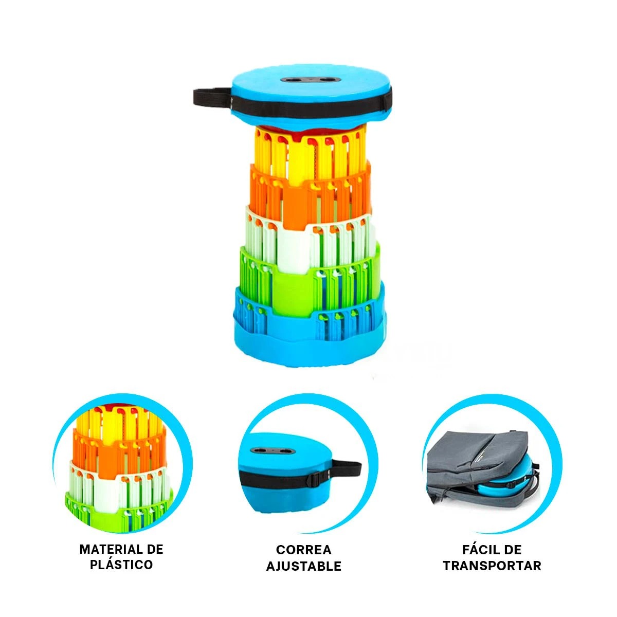 PACK3 ASIENTO COMODO EN COLOR CELESTE Y+REGALO STICKERS - 4